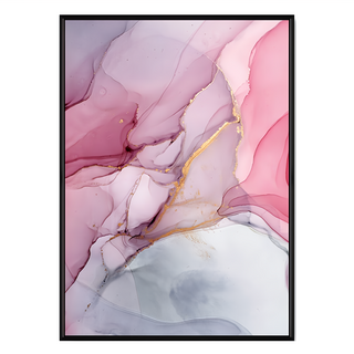 蘊涵II 粉色抽象藝術畫, 70 x 50cm, 黑色