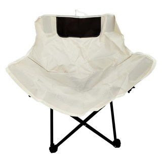 葉子小舖 折疊月亮椅 金屬+布 白色 成人款, 1個