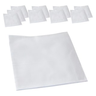 AHOYE 有機全棉紗布手帕 無漂白無染色 10條 白色