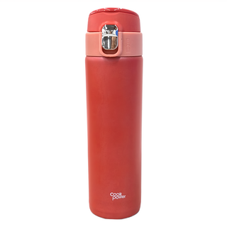 cook power 鍋寶 超真空陶瓷保溫杯, 單手開蓋，長效保溫保冷，提把設計, 490ml, 橘色, 1個