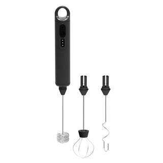 YUNMI 手持全自動奶泡打發器 奶泡打泡器 攪拌器 打蛋器, 1個, 黑色