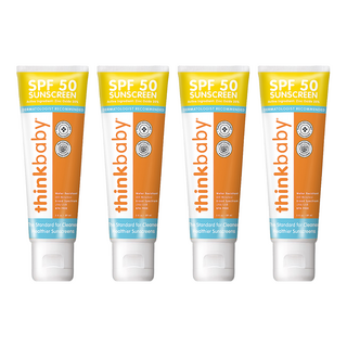 thinkbaby 新寶貝 純物理防曬霜 幼兒款 SPF 50 廣譜UVA/UVB 防水 (80 分鐘) 無BPA 89ml, 4條