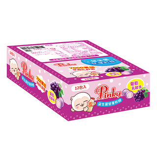 Pinky 益生菌雙層軟糖 葡萄乳酸多 7000萬個 芽孢乳酸菌 17.5公克 x 12包入, 210g, 1盒