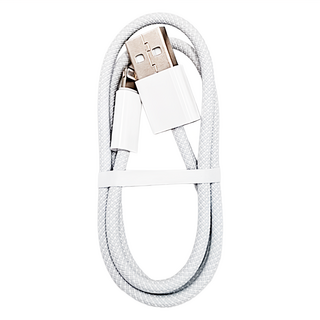 POLYWELL USB To Lightning PD編織快充線 3A PW15-W45-M902, 50cm, 灰白色, 1條