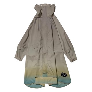KiU 標準成人空氣感有袖斗篷雨衣 420g超輕量透氣 拉鍊縫線細膩防水加工 男女適用, 漸變橄欖金棕, 105 x 125.5cm, 1件