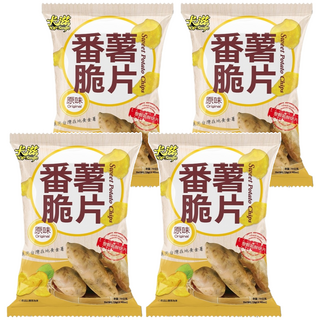 Pop-Smile 卡滋 蕃薯脆片 原味 70g 採用台灣在地黃金薯, 4包
