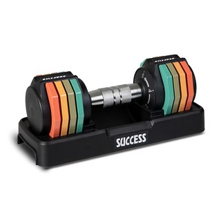 SUCCESS 成功 快速可調式啞鈴組 (5Kg), 每段1Kg調整, 專屬底座, 1個