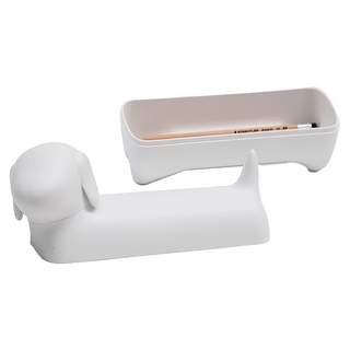 QUALy 臘腸狗置物盒 240 x 80 x 145mm, 白色, 1個