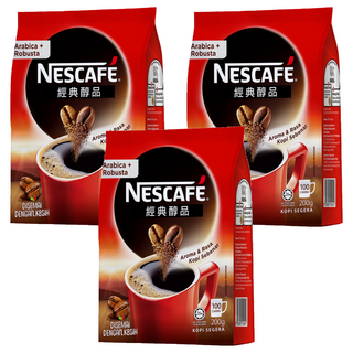 NESCAFE 雀巢咖啡 醇品經典風味補充包, 200g, 1包, 3包