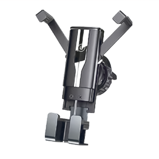 USAMS 優勝仕 鎖定式穩固隱藏重力手機架 鋁合金PC+ABS材質 適用於4.7-6.5吋手機, 狂派黑, 1個