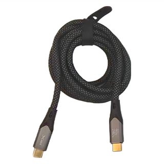 PX 大通 USB 4 40G/240W C-C 快充傳輸線 8K@60影音輸出 5A大電流 內建E-marker智慧IC, 2m, 黑色 + 編織, 1條