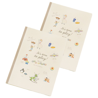 TOY STORY 返校日B5條紋筆記本, 玩具總動員 棕色, 2個