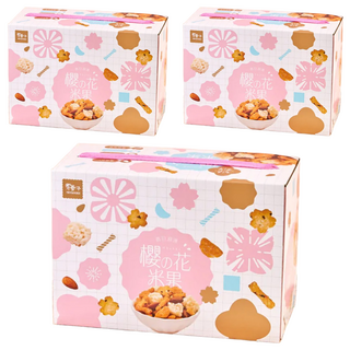 TRYGOODZ 翠菓子 櫻の花米果禮盒, 綜合米果餅乾 (1盒), 3盒