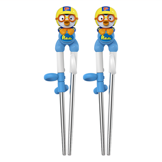 Edison 造型不鏽鋼學習筷 Pororo, 2雙