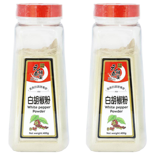 元泰碩宴 白胡椒粉, 400g, 2瓶