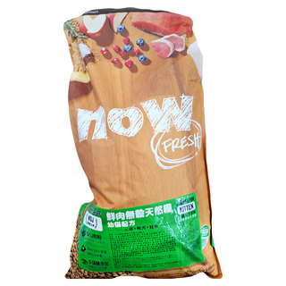 now FRESH 無穀天然糧 幼貓配方 乾飼料 8lb, 火雞肉 + 鴨肉 + 鮭魚, 1袋