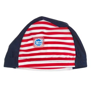 Splash About 抗UV泳帽, 彈性極佳 緊密織法 UPF 50+ 有效隔絕紫外線, 0~18個月, 海軍藍 + 紅白條紋, 1個