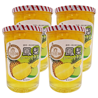 自由神 鳳梨果醬 不含人工色素 台灣原產, 450g, 4罐