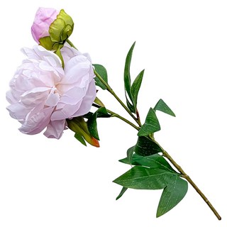 FLORAL M 最高級的浪漫天使粉公主芍藥仿真花花材, 粉色, 1支