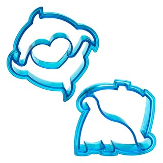 Premier 三明治吐司模 恐龍海豚, 藍色, 2個