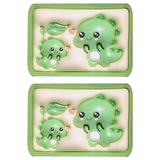 矽藻土軟地墊, 綠色恐龍, 1組