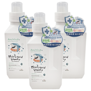 hokki 小怪獸 洗衣精 柔軟配方, 1L, 3瓶