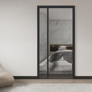 好物良品 新一代防燙防撕破防蚊蟲玻璃纖維紗網門簾 側開款, 黑色