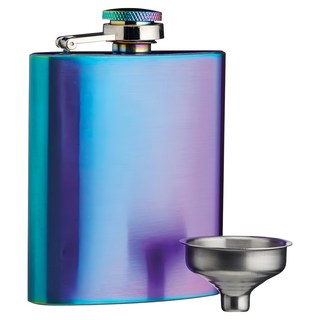 bar craft 漏斗 + 隨行酒壺 100ml, 1組, 炫彩色