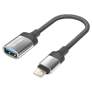 POLYWELL 寶利威爾 蘋果OTG轉接線 Lightning-USB 3.0-A, PW15-W45-A358, 1條