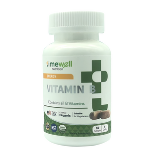 timewell 時光安好 多多素食維生素B群 全素食B群 維持能量代謝 增進神經系統健康, 60顆, 1罐