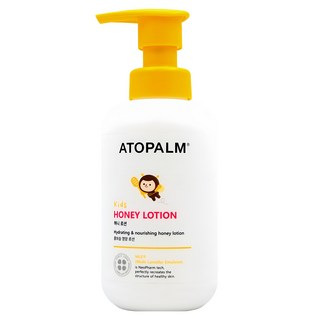 ATOPALM 愛多康 兒童蜂蜜乳液 敏弱肌適用 舒緩皮膚乾燥 維持水潤肌膚 雙重結構瓶身設計, 300ml, 1瓶