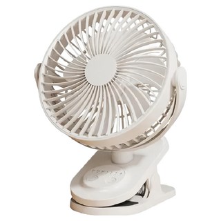 apex Innovation 無印風USB夾式風扇 720度送風 三段風力調節 定時功能設計, F-054, 白色