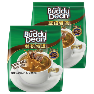 Buddy Dean 巴迪 雙倍特濃 Extra Turbo 3 in 1 添加維生素A C E B2, 18g, 25包, 2袋
