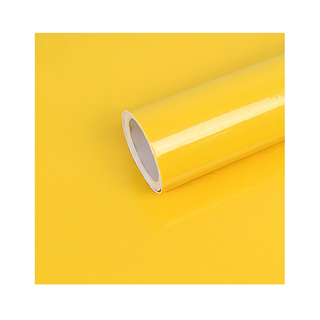 WA. WALL ART 防水自黏壁紙 純色仿珠光銀粉烤漆 環保PVC材質, 奪耀黃