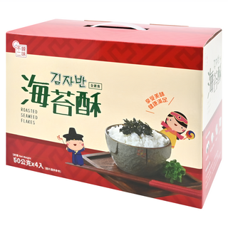 韓味不二 海樂多 原味海苔酥禮盒, 50公克x4入, 素食可食, 200g, 1盒