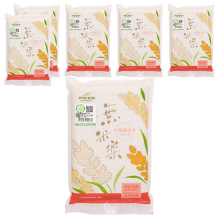 芳榮米廠 無米樂 鴨稻台灣越光米 台南16號, 一等米, 1.5kg, 6包