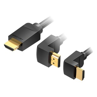 VEnTIOn 威迅 AAR系列 HDMI 彎直頭電纜線 HDMI2.0 鍍錫銅線芯 影音同步傳輸, 1.5m, 1條