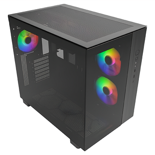 MONTECH 君主 KING 65 PRO BLACK 中塔機殼，ATX/Micro-ATX/Mini-ITX，前置Type-C，黑/白色, 1個