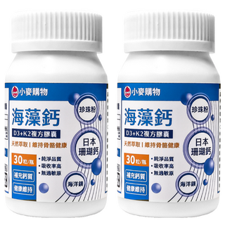 小麥購物 海藻鈣複方膠囊 A123, 30顆, 2罐