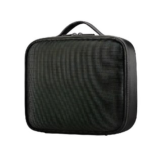 專業級手提式多格層化妝箱, 黑色, 1組