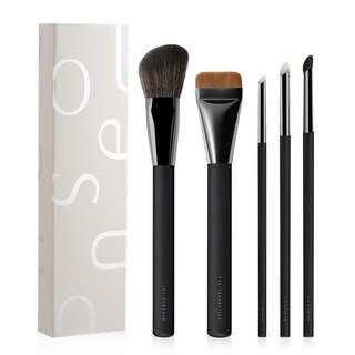 Solone 台灣公司貨 大藝術家玩色刷具立體無瑕5件組 附品牌專屬盒, 1組, 黑色