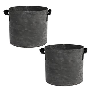 小麥購物 植物種植袋套盆袋, 灰色, 2個