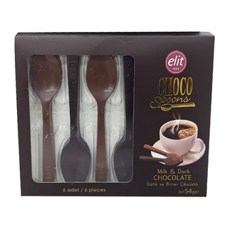 elit 伊莉特 牛奶&黑湯匙巧克力 Set, 54公克, 810g, 1組