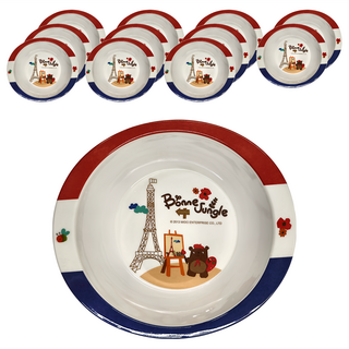 TATUNG 大同磁器 美耐皿手把碗 法國熊, 160x177x41mm, 1組