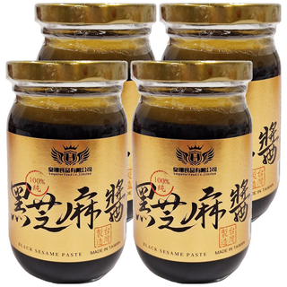皇翊食品 100%純黑芝麻醬 (全素), 220g, 4罐