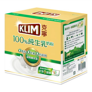 KLIM 克寧 100％純生乳奶粉 隨手包, 紐西蘭乳源, 無添加香料 色素 防腐劑, 432g, 1盒