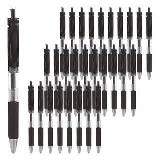 小麥購物 按壓中性筆 G199 0.5mm 11g 30支, 黑色, 1組