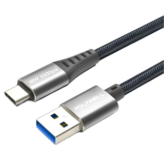 POLYWELL 寶利威爾 USB3.2 Type-C-Type-A 充電傳輸線, 1m, PW15-W45-A360, 1條