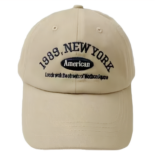 PORA BELLA 運動防曬純色字母遮陽健行帽 HAT008, 卡色, 1個