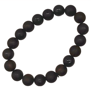 天然降真木佛珠手鍊, 10mm, 褐色, 1個